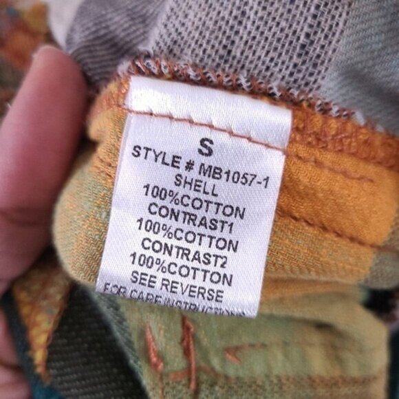 Porter Collective Plaid Patchwork Cargo Jogger Pants Size S - Picture 7 of 9